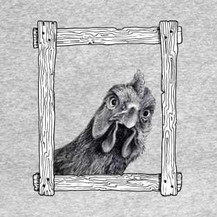 Funny Chicken in a Frame T-Shirt